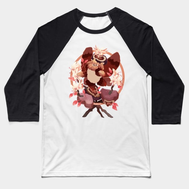 Cocoa Mochi Moth Baseball T-Shirt by cosmicloak